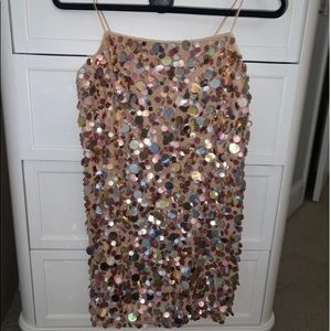 Gold sequin formal dress
